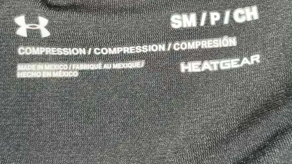 Under Armour HeatGear Compression 3/4 Tights Black Gym Running SM